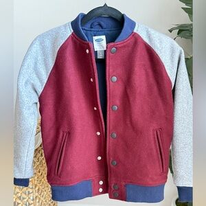 Old Navy Maroon and Heather Gray Kids Jacket